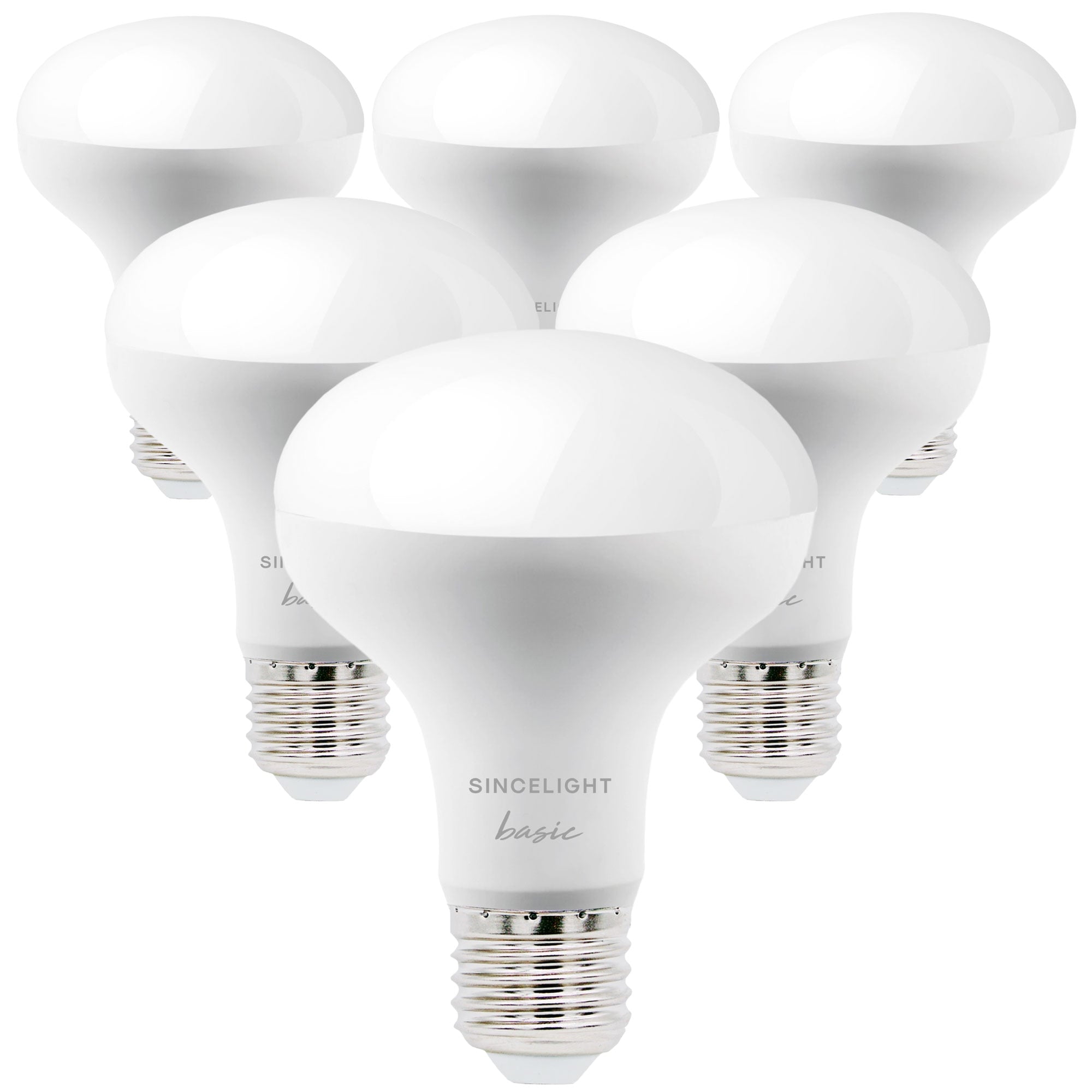 E27 LED Reflector Light Bulb with 9W,2700K,4000K（R80/120° Beam Angle/Non-Dimmable/Spotlight Bulb/Downlights)Pack of 6