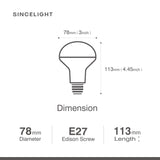 E27 LED Reflector Light Bulb with 9W,2700K,4000K（R80/120° Beam Angle/Non-Dimmable/Spotlight Bulb/Downlights)Pack of 6
