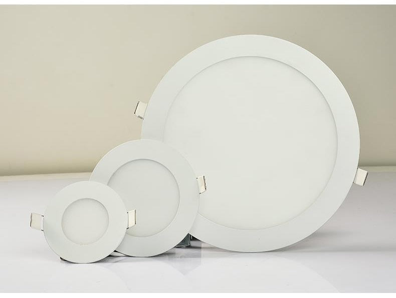 Ultra Thin Led Panel Downlight 3w 6w 9w 12w 15w 18w LED Round Ceiling Light Built-in AC85-265V LED Panel Light SMD2835