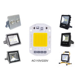 COB LED chip AC 220V 20W 30W 50W smart without driver DIY LED downlight floodlight spotlight chip light outdoor lighting