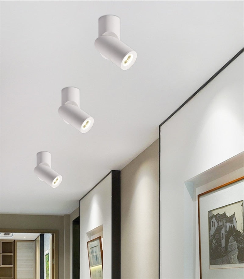 Dimmable Rotating LED Downlights 7W/9W/12W/15W/18W/20W COB LED Ceiling Spot Lights AC110-220V LED Wall Lamp  Indoor Lighting