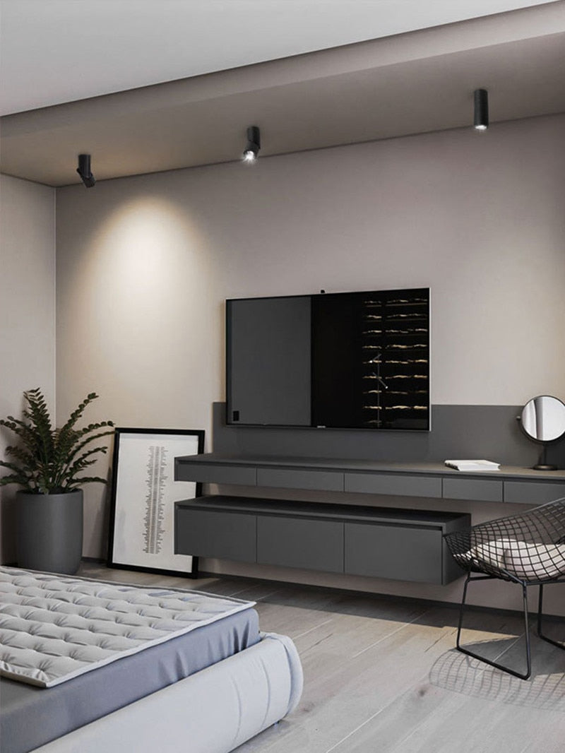 Dimmable Rotating LED Downlights 7W/9W/12W/15W/18W/20W COB LED Ceiling Spot Lights AC110-220V LED Wall Lamp  Indoor Lighting