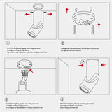 Dimmable Rotating LED Downlights 7W/9W/12W/15W/18W/20W COB LED Ceiling Spot Lights AC110-220V LED Wall Lamp  Indoor Lighting