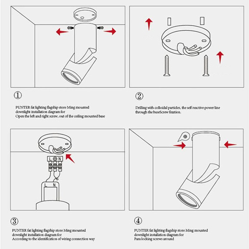 Dimmable Rotating LED Downlights 7W/9W/12W/15W/18W/20W COB LED Ceiling Spot Lights AC110-220V LED Wall Lamp  Indoor Lighting