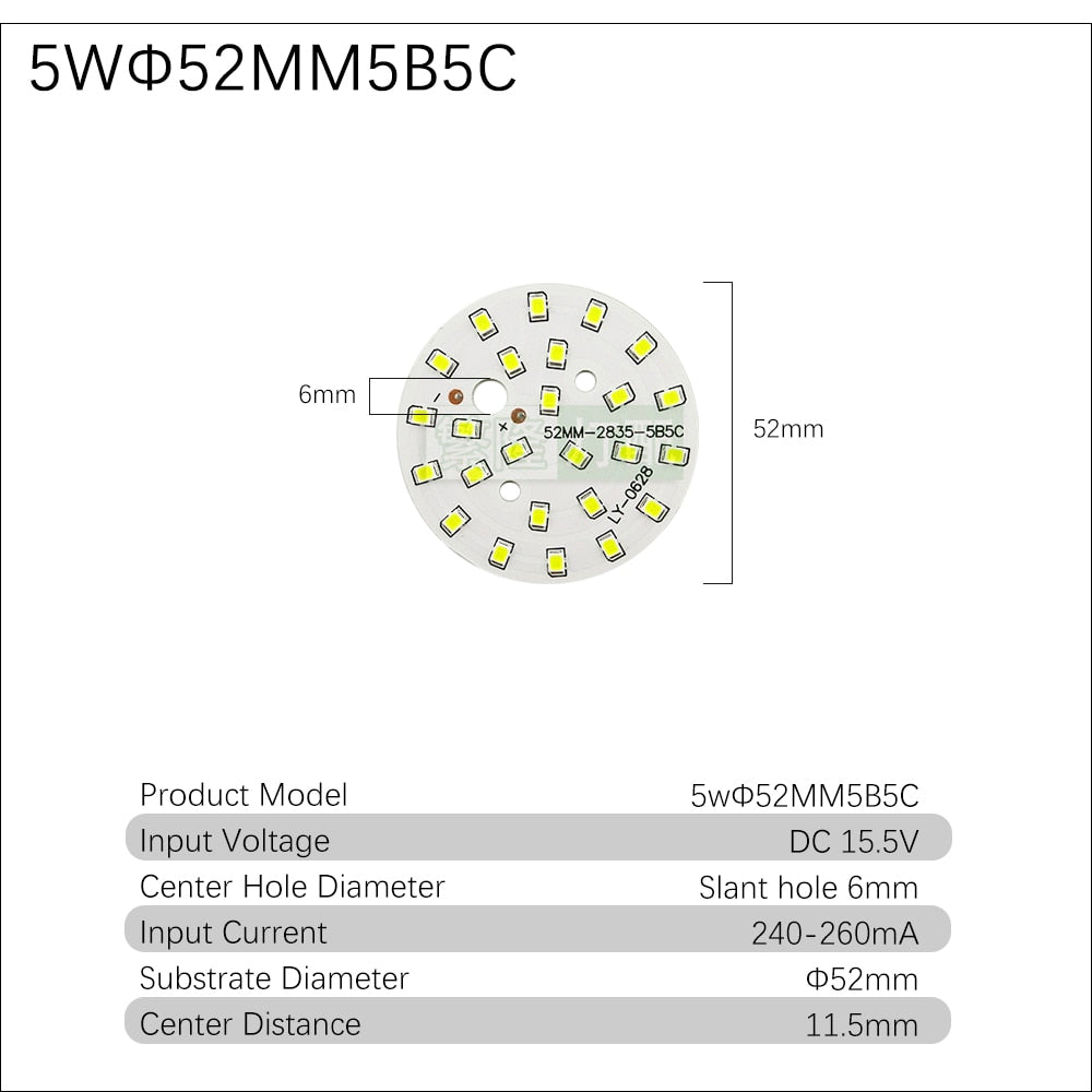Downlight 10pcs/lot 2835 SMD LED Chip 3W 5W 7W 9W 12W 18W 24W Light Board 240-260mA Accessories Lamp Bead Light Board For LED Downlight