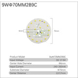 Downlight 10pcs/lot 2835 SMD LED Chip 3W 5W 7W 9W 12W 18W 24W Light Board 240-260mA Accessories Lamp Bead Light Board For LED Downlight