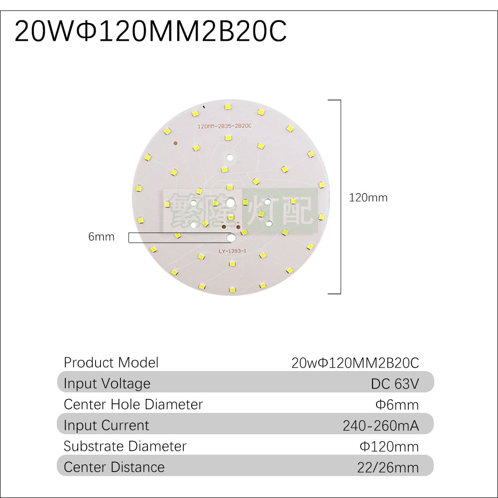 Downlight 10pcs/lot 2835 SMD LED Chip 3W 5W 7W 9W 12W 18W 24W Light Board 240-260mA Accessories Lamp Bead Light Board For LED Downlight