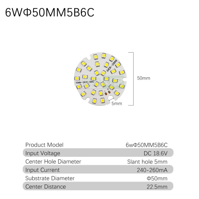 Downlight 10pcs/lot 2835 SMD LED Chip 3W 5W 7W 9W 12W 18W 24W Light Board 240-260mA Accessories Lamp Bead Light Board For LED Downlight