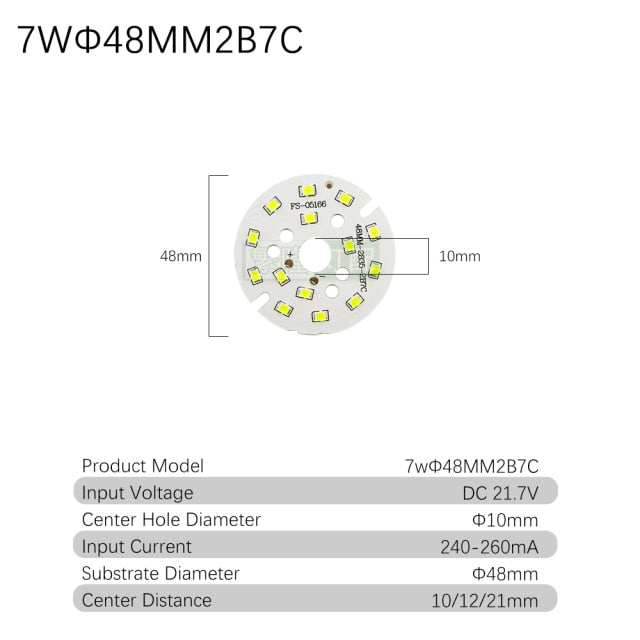 Downlight 10pcs/lot 2835 SMD LED Chip 3W 5W 7W 9W 12W 18W 24W Light Board 240-260mA Accessories Lamp Bead Light Board For LED Downlight