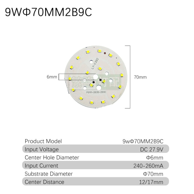 Downlight 10pcs/lot 2835 SMD LED Chip 3W 5W 7W 9W 12W 18W 24W Light Board 240-260mA Accessories Lamp Bead Light Board For LED Downlight