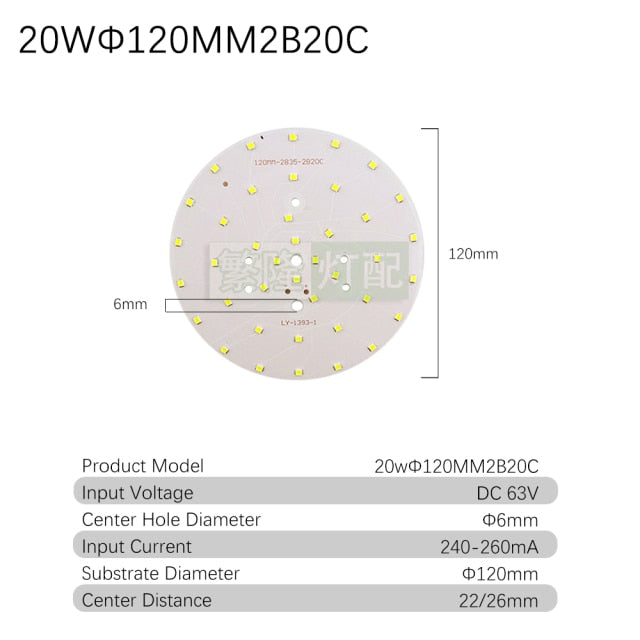 Downlight 10pcs/lot 2835 SMD LED Chip 3W 5W 7W 9W 12W 18W 24W Light Board 240-260mA Accessories Lamp Bead Light Board For LED Downlight