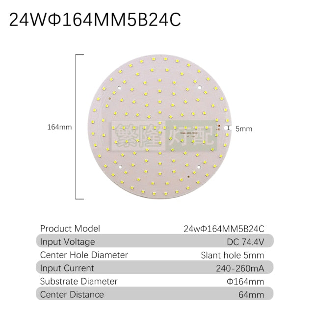 Downlight 10pcs/lot 2835 SMD LED Chip 3W 5W 7W 9W 12W 18W 24W Light Board 240-260mA Accessories Lamp Bead Light Board For LED Downlight