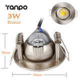 Recessed LED Ceiling Light Mini 3W COB Downlight Spotlight Bulb Lamp Aluminum Home Lighting Warm Spot Light Cool White AC 85-265V