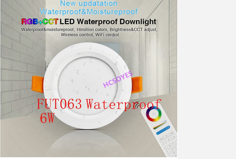 MIBOXER 6W 15W LED Downlight FUT063 FUT068 FUT069 RGB+CCT Waterproof 2.4ghz remote smartphone APP Dimmable Ceiling AC110V 220V