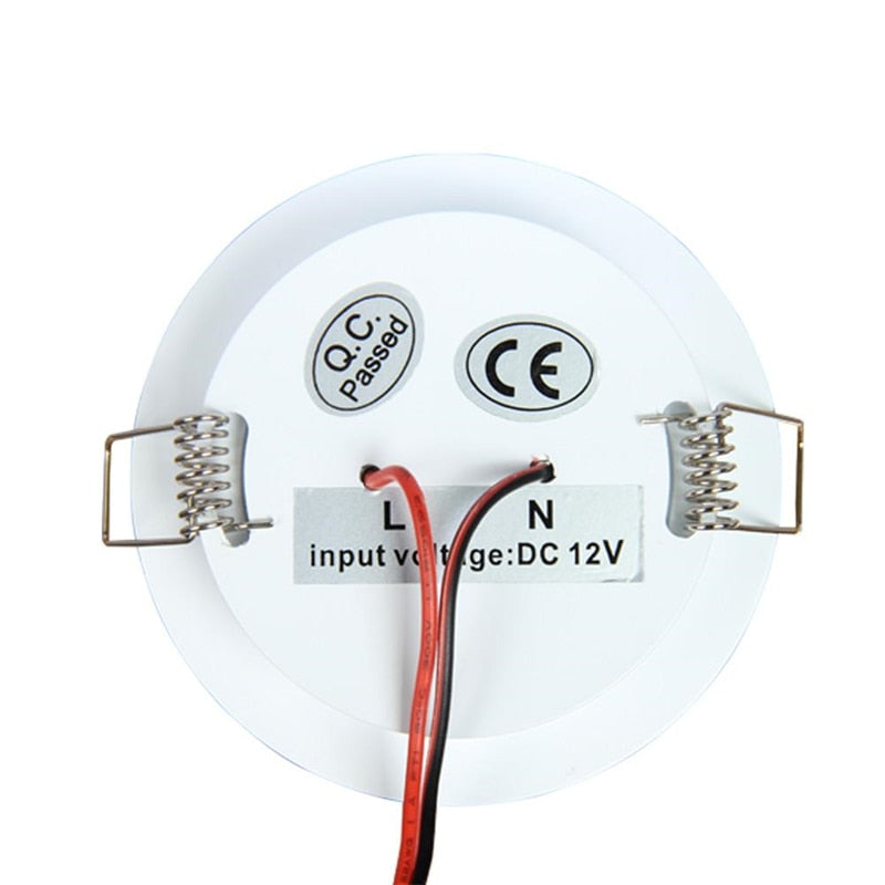 Tokili 3W Slim LED Downlight 55mm Cutout Frosted Diffuser Spring Clips Mount Full Aluminium 12V Dome Light Interior for RV Boat