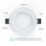 Smart Bluetooth LED Downlight 5W Dimming RGB Warm Cool Light Color Changing Ceiling Spot Lights Support IOS Android APP Control