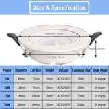 GD 1pc 5W 10W 15W 20W LED Recessed DownLight COB Super Slim LED Spot AC220V Driverless LED Recessed Ceiling Lamp For Home Decor
