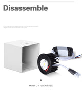 White Black High quality Surface Mounted adjustment LED COB dimmable Downlights ac85-265V 10W 20W LED Ceiling Lamp Spot