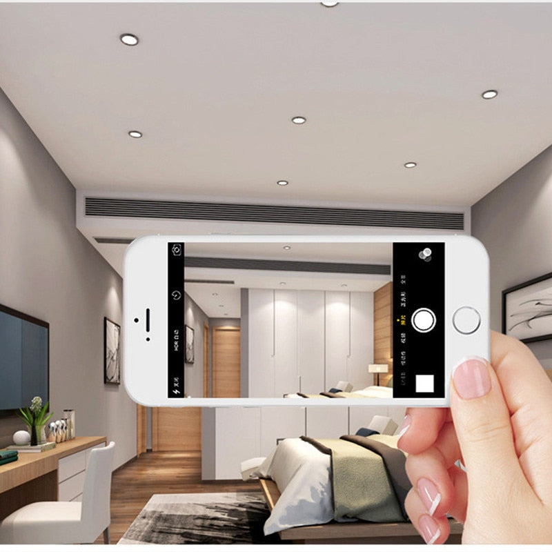 Dimmable hotel room LED downlight, household ultra-thin fog ceiling light, 3W 5W 7W 9W 12W 15W 18W