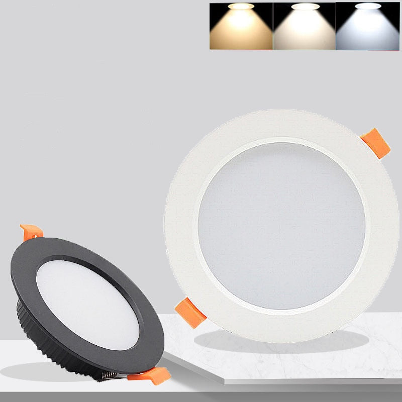 Dimmable hotel room LED downlight, household ultra-thin fog ceiling light, 3W 5W 7W 9W 12W 15W 18W