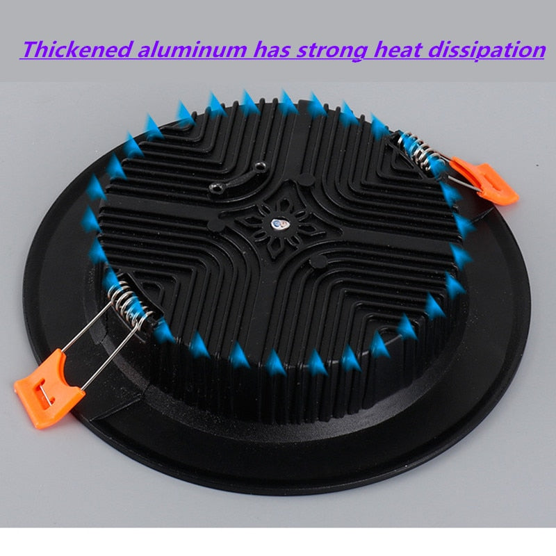 Dimmable hotel room LED downlight, household ultra-thin fog ceiling light, 3W 5W 7W 9W 12W 15W 18W