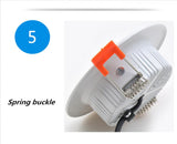 Dimmable hotel room LED downlight, household ultra-thin fog ceiling light, 3W 5W 7W 9W 12W 15W 18W