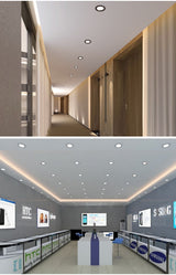 Dimmable hotel room LED downlight, household ultra-thin fog ceiling light, 3W 5W 7W 9W 12W 15W 18W