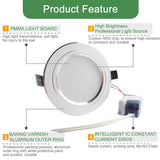 Kaguyahime 4pcs Ultra Thin LED Downlight 110V 220V Round LED Ceiling Recessed Spot Light Down Light 3W-18W 7W 9W 10W 12W 15W