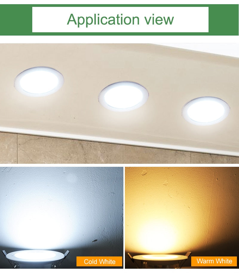 Kaguyahime 4pcs Ultra Thin LED Downlight 110V 220V Round LED Ceiling Recessed Spot Light Down Light 3W-18W 7W 9W 10W 12W 15W