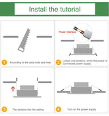 Kaguyahime 4pcs Ultra Thin LED Downlight 110V 220V Round LED Ceiling Recessed Spot Light Down Light 3W-18W 7W 9W 10W 12W 15W