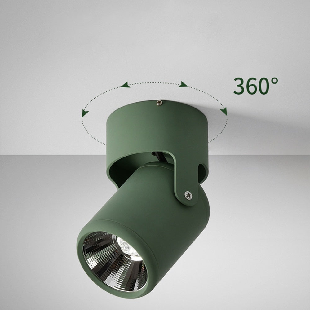 Round COB LED Ceiling Decorative Spotlight Downlight for Commercial Showcase Kitchen Photo Jewelry Mini Gimbaled 110V 220V