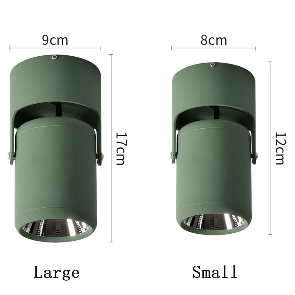 Round COB LED Ceiling Decorative Spotlight Downlight for Commercial Showcase Kitchen Photo Jewelry Mini Gimbaled 110V 220V