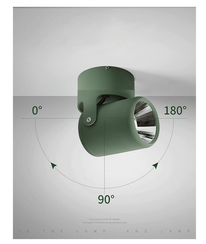 Round COB LED Ceiling Decorative Spotlight Downlight for Commercial Showcase Kitchen Photo Jewelry Mini Gimbaled 110V 220V