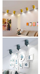 Round COB LED Ceiling Decorative Spotlight Downlight for Commercial Showcase Kitchen Photo Jewelry Mini Gimbaled 110V 220V