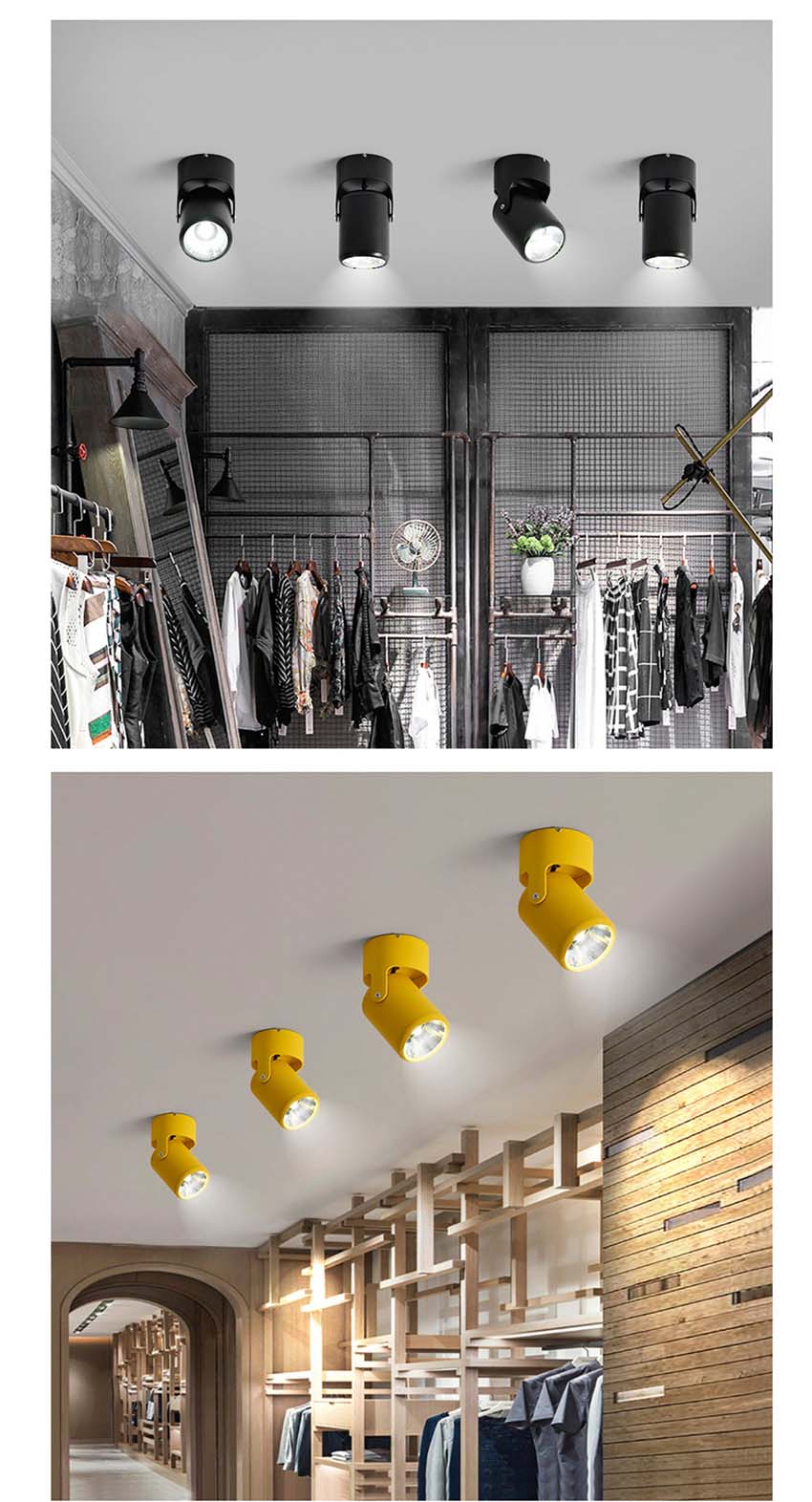 Round COB LED Ceiling Decorative Spotlight Downlight for Commercial Showcase Kitchen Photo Jewelry Mini Gimbaled 110V 220V