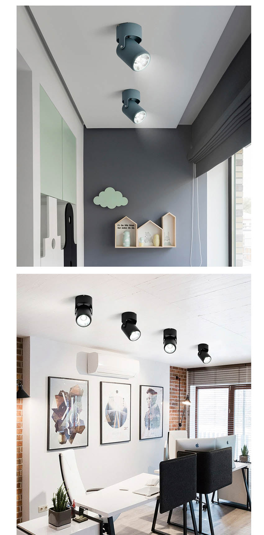 Round COB LED Ceiling Decorative Spotlight Downlight for Commercial Showcase Kitchen Photo Jewelry Mini Gimbaled 110V 220V