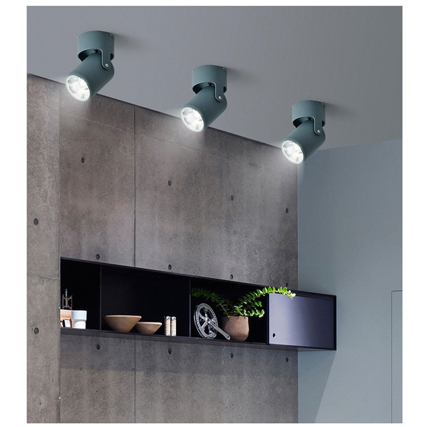 Round COB LED Ceiling Decorative Spotlight Downlight for Commercial Showcase Kitchen Photo Jewelry Mini Gimbaled 110V 220V