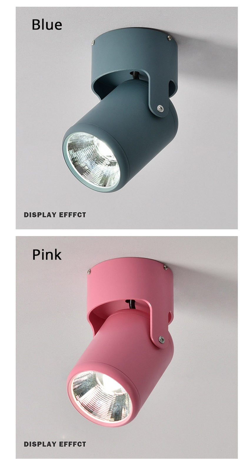 Round COB LED Ceiling Decorative Spotlight Downlight for Commercial Showcase Kitchen Photo Jewelry Mini Gimbaled 110V 220V