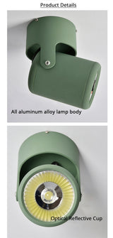 Round COB LED Ceiling Decorative Spotlight Downlight for Commercial Showcase Kitchen Photo Jewelry Mini Gimbaled 110V 220V