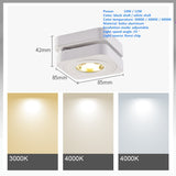 Folding COB LED Downlights 10W 12W Surface Mounted Led Ceiling Lamps Spot Light 360 Degree Rotation Downlights AC220V
