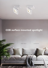 Folding COB LED Downlights 10W 12W Surface Mounted Led Ceiling Lamps Spot Light 360 Degree Rotation Downlights AC220V