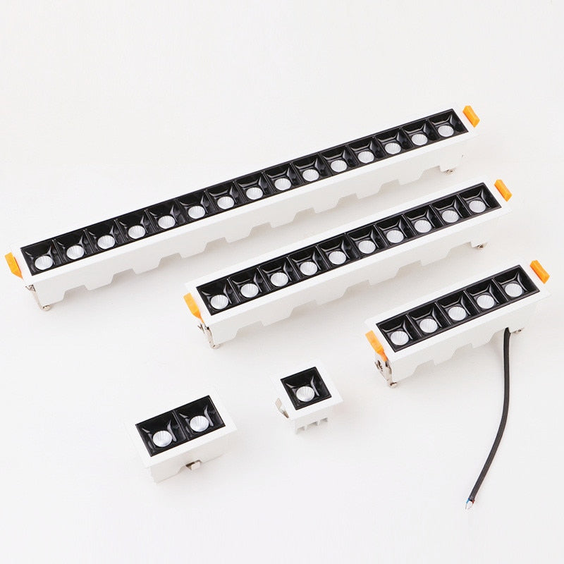 AC90V~260V 220V 110v Nordic Design Square Recessed Dimmable LED Downlights 20W 30W COB LED Ceiling Lamps Wall Spot Lights Indoor