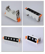 AC90V~260V 220V 110v Nordic Design Square Recessed Dimmable LED Downlights 20W 30W COB LED Ceiling Lamps Wall Spot Lights Indoor