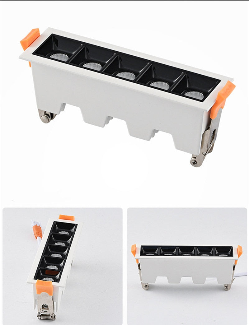 AC90V~260V 220V 110v Nordic Design Square Recessed Dimmable LED Downlights 20W 30W COB LED Ceiling Lamps Wall Spot Lights Indoor