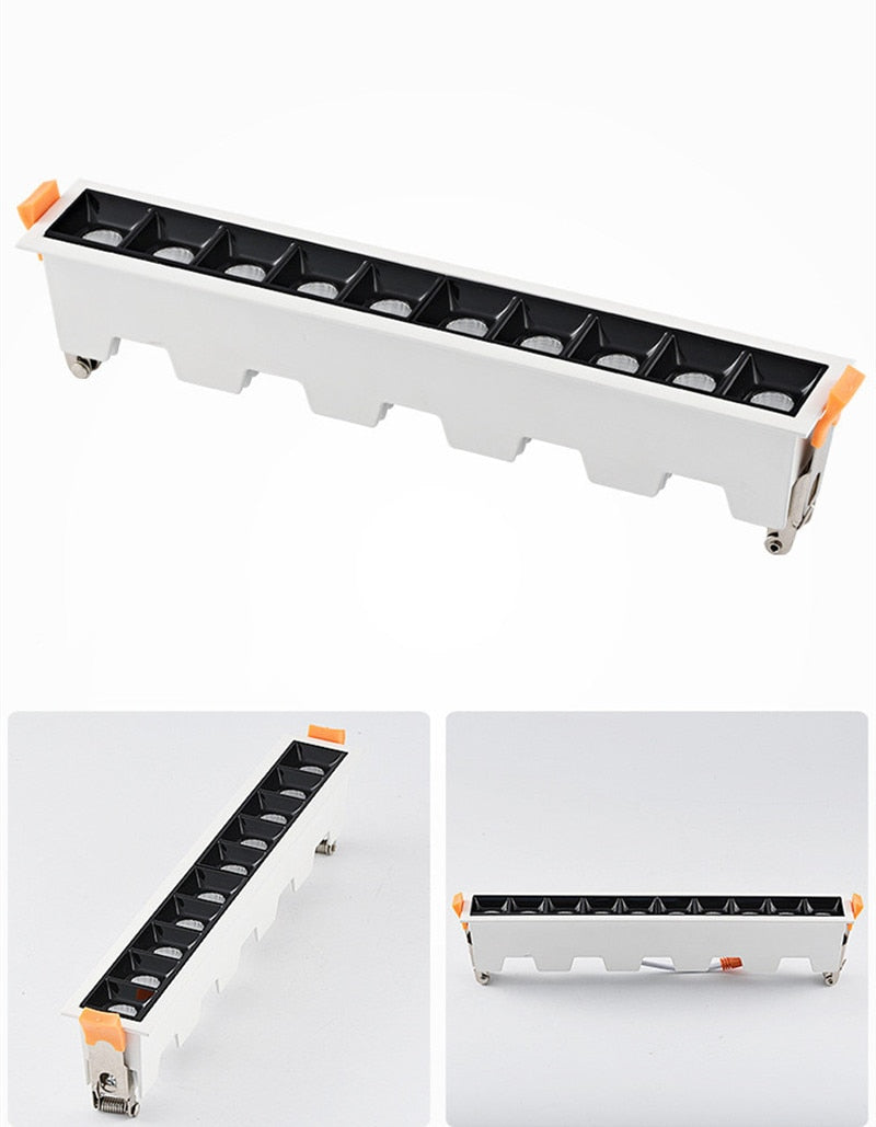 AC90V~260V 220V 110v Nordic Design Square Recessed Dimmable LED Downlights 20W 30W COB LED Ceiling Lamps Wall Spot Lights Indoor