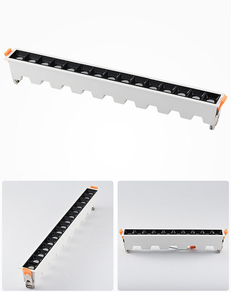 AC90V~260V 220V 110v Nordic Design Square Recessed Dimmable LED Downlights 20W 30W COB LED Ceiling Lamps Wall Spot Lights Indoor