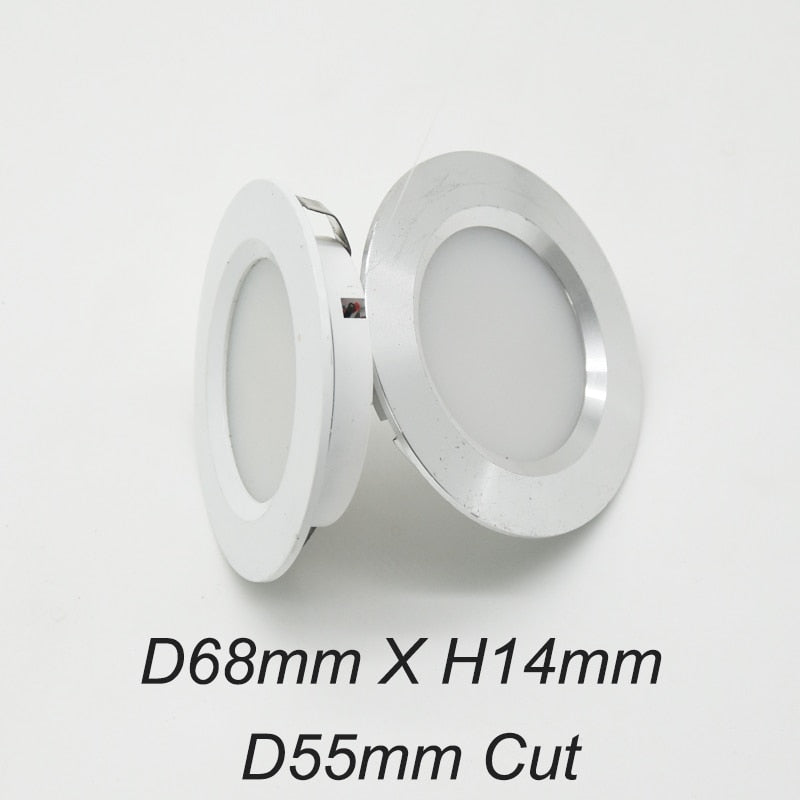 Dimmable Downlight 3W 12V 24V LED Ceiling Lights Recessed 14mm Slim Cabinet Bulb Lamp Spot Indoor House Furniture Lighting Kit