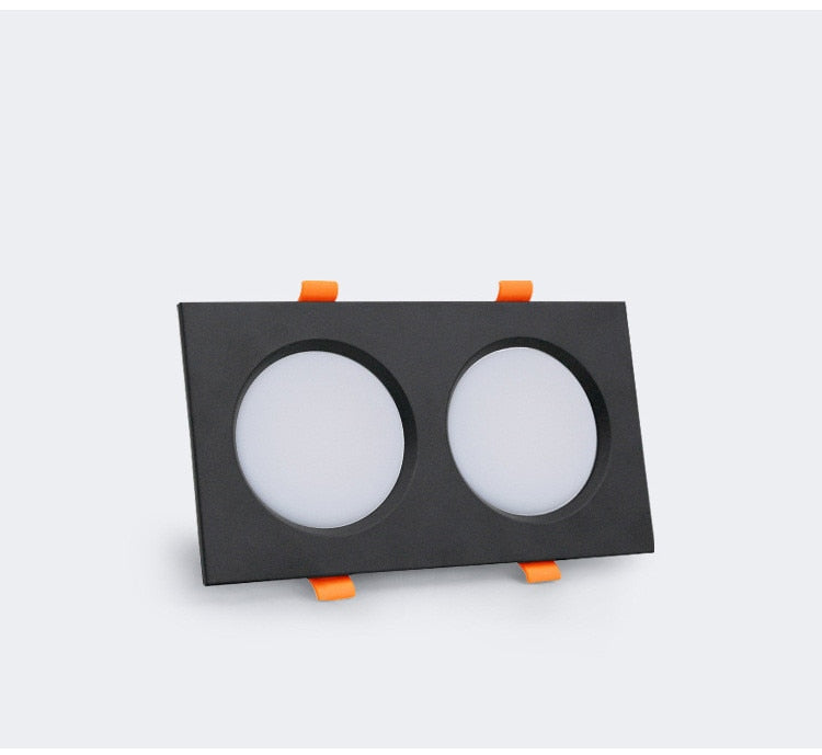 Led downlight fog light for ceiling, single head ultra-thin recessed light, ceiling light panel, grill