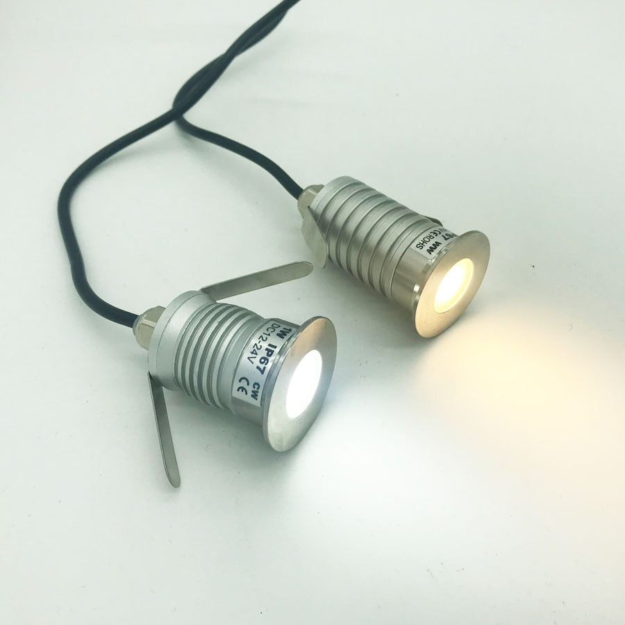 IP67 LED COB Downlight DC 12V 24V 1W 3W Mini Bulb Spot Lighting for Tunnel Park Outdoor Stair Party Dancing Light