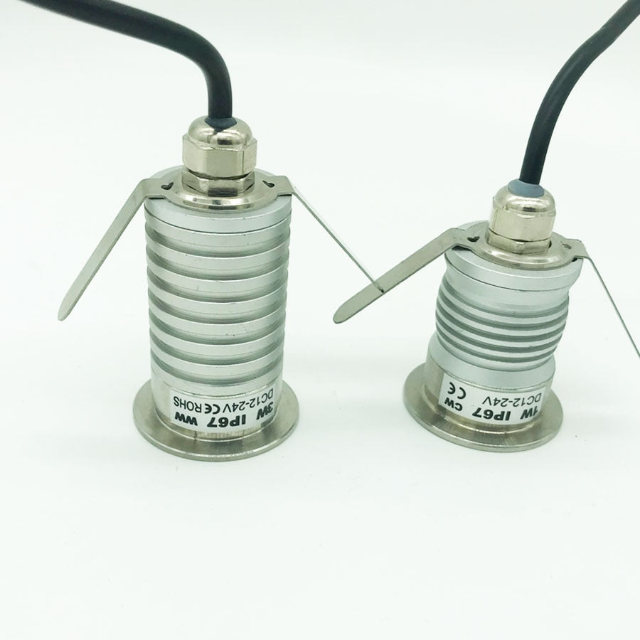 IP67 LED COB Downlight DC 12V 24V 1W 3W Mini Bulb Spot Lighting for Tunnel Park Outdoor Stair Party Dancing Light
